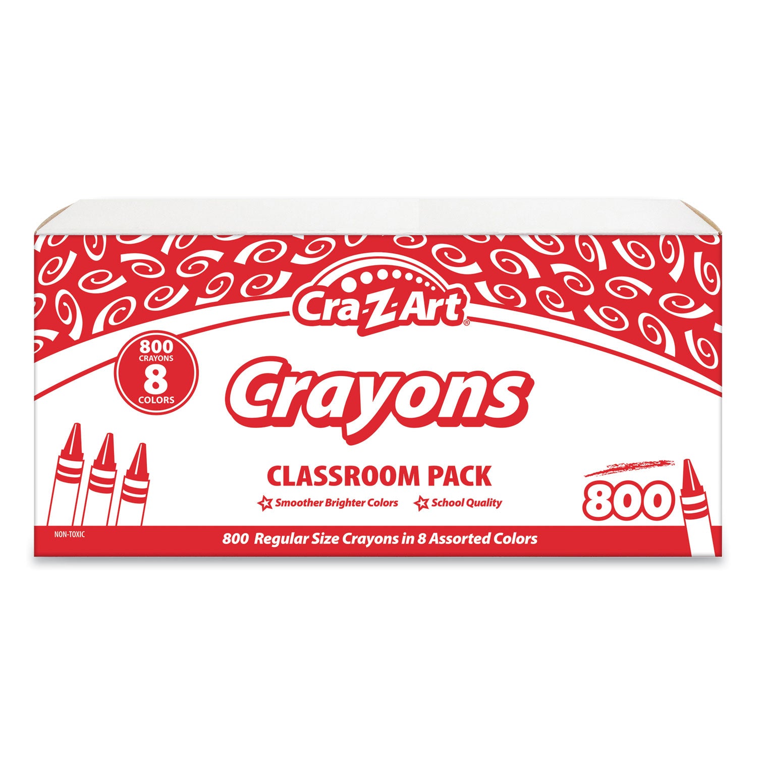Crayons, 8 Assorted Colors, 800/Pack - 1