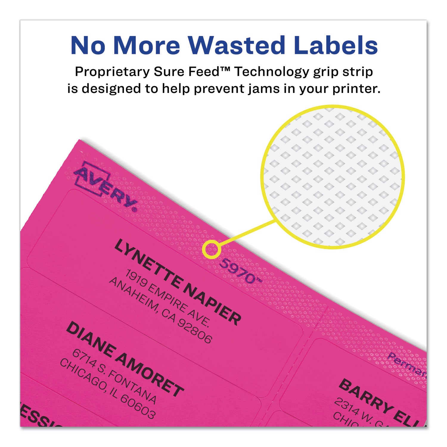 High-Visibility Permanent Laser ID Labels, 2 x 4, Neon Assorted, 500/Pack - 