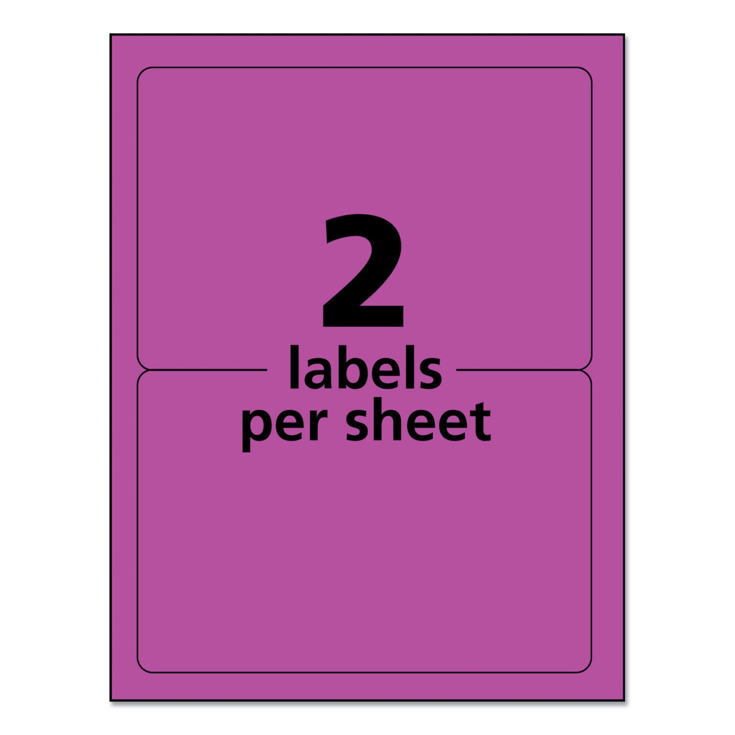 High-Visibility Permanent Laser ID Labels, 5.5 x 8.5, Neon Magenta, 200/Box - 