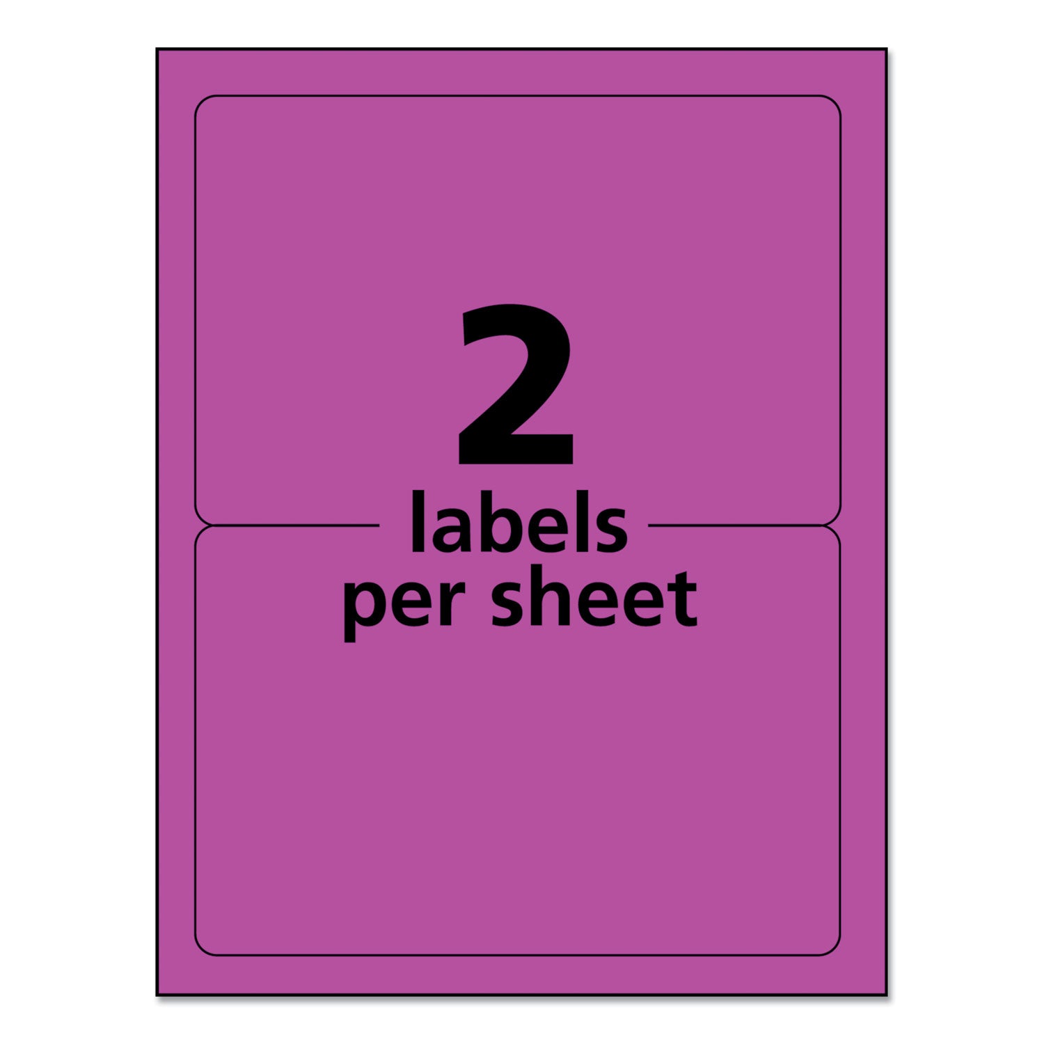 High-Visibility Permanent Laser ID Labels, 5.5 x 8.5, Neon Magenta, 200/Box