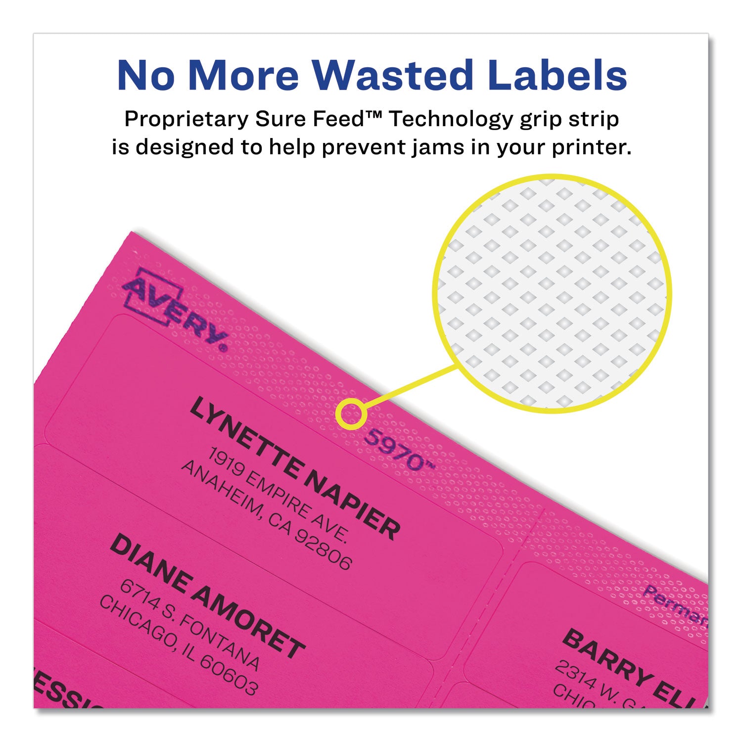 High-Visibility Permanent Laser ID Labels, 2 x 4, Neon Assorted, 1000/Box