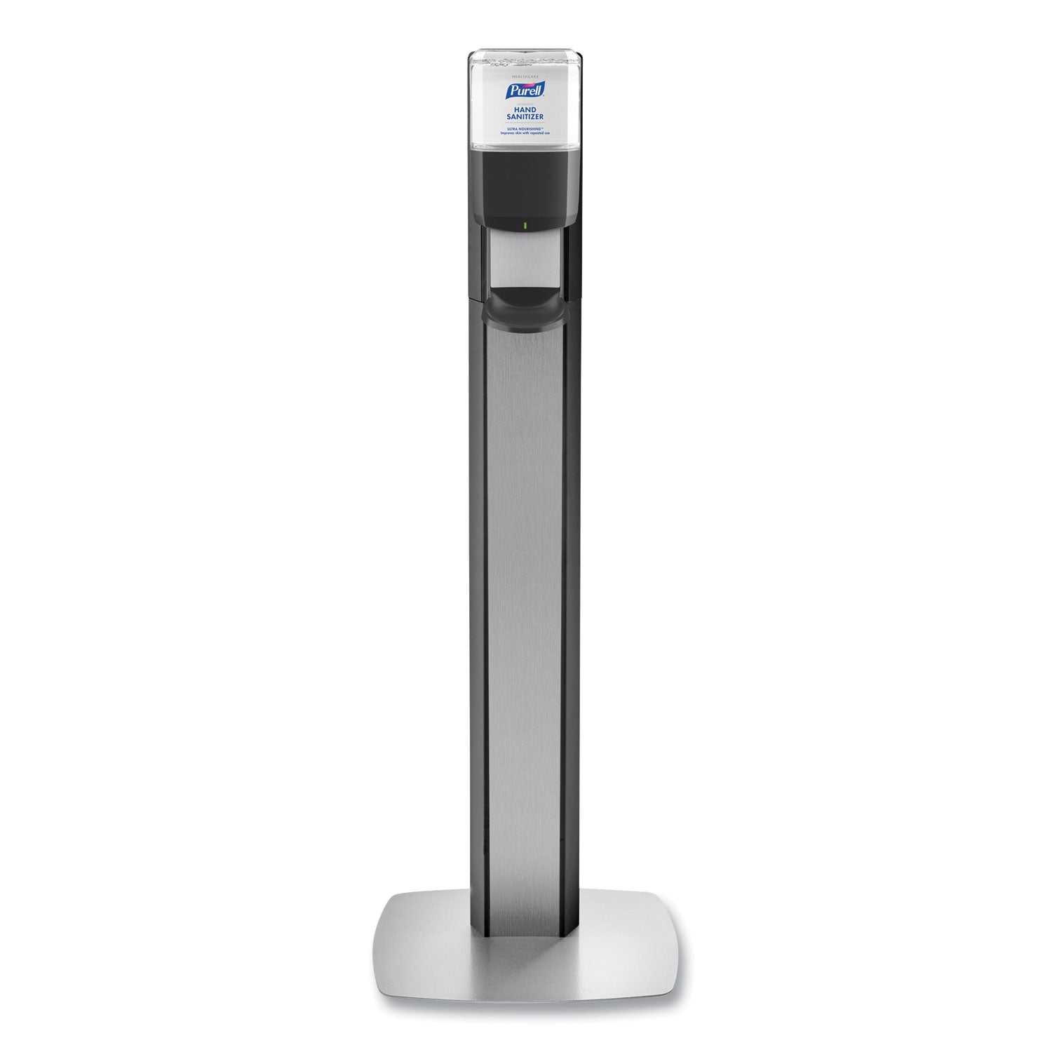 PURELL MESSENGER ES6 Silver Panel Floor Stand with Dispenser - Floor Stand - Graphite, Silver - 1