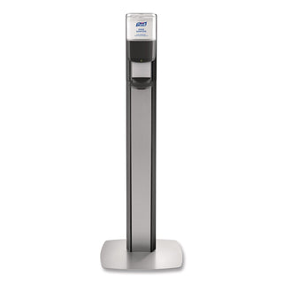 PURELL MESSENGER ES6 Silver Panel Floor Stand with Dispenser - Floor Stand - Graphite, Silver