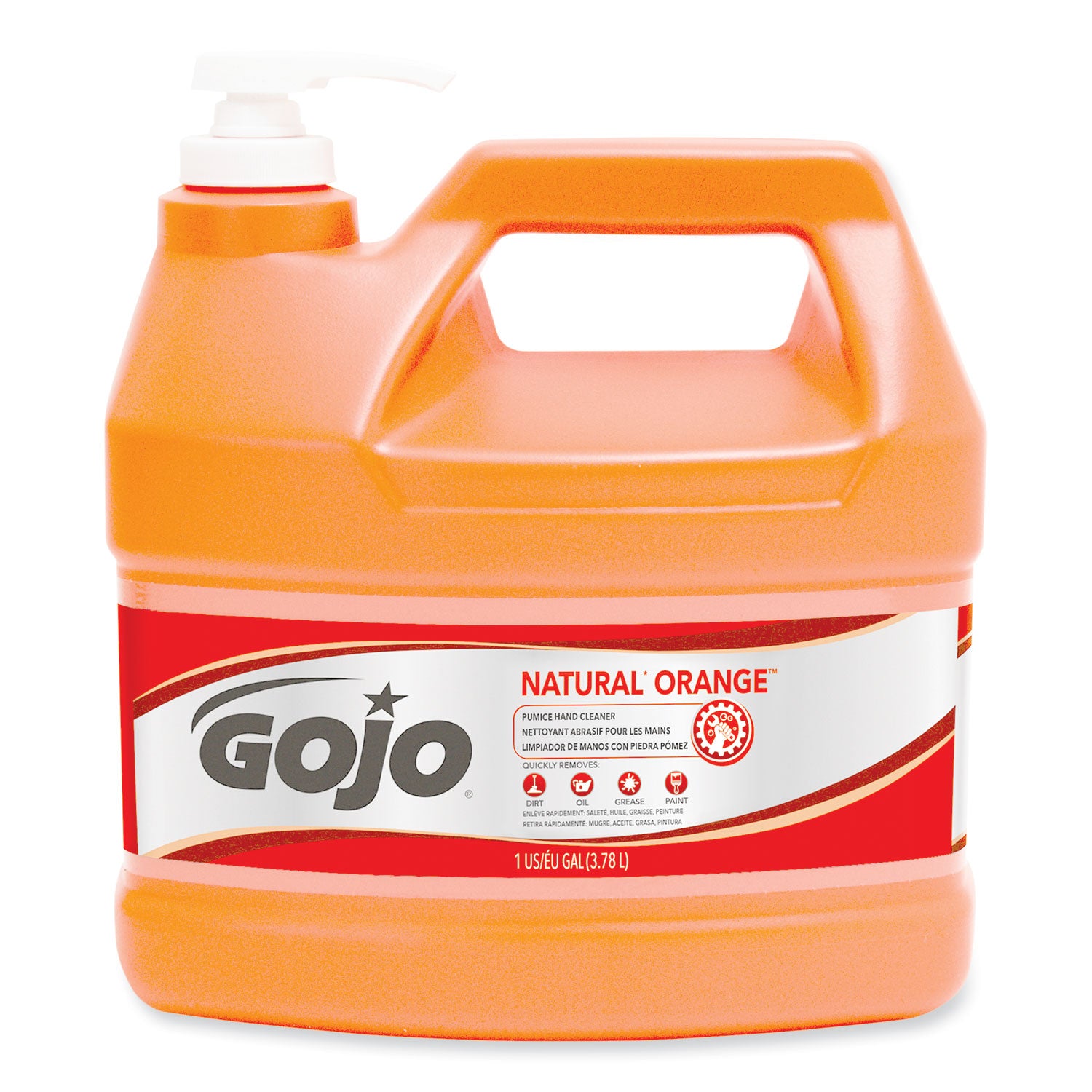 NATURAL ORANGE Pumice Hand Cleaner, Citrus, 1 gal Pump Bottle, 2/Carton