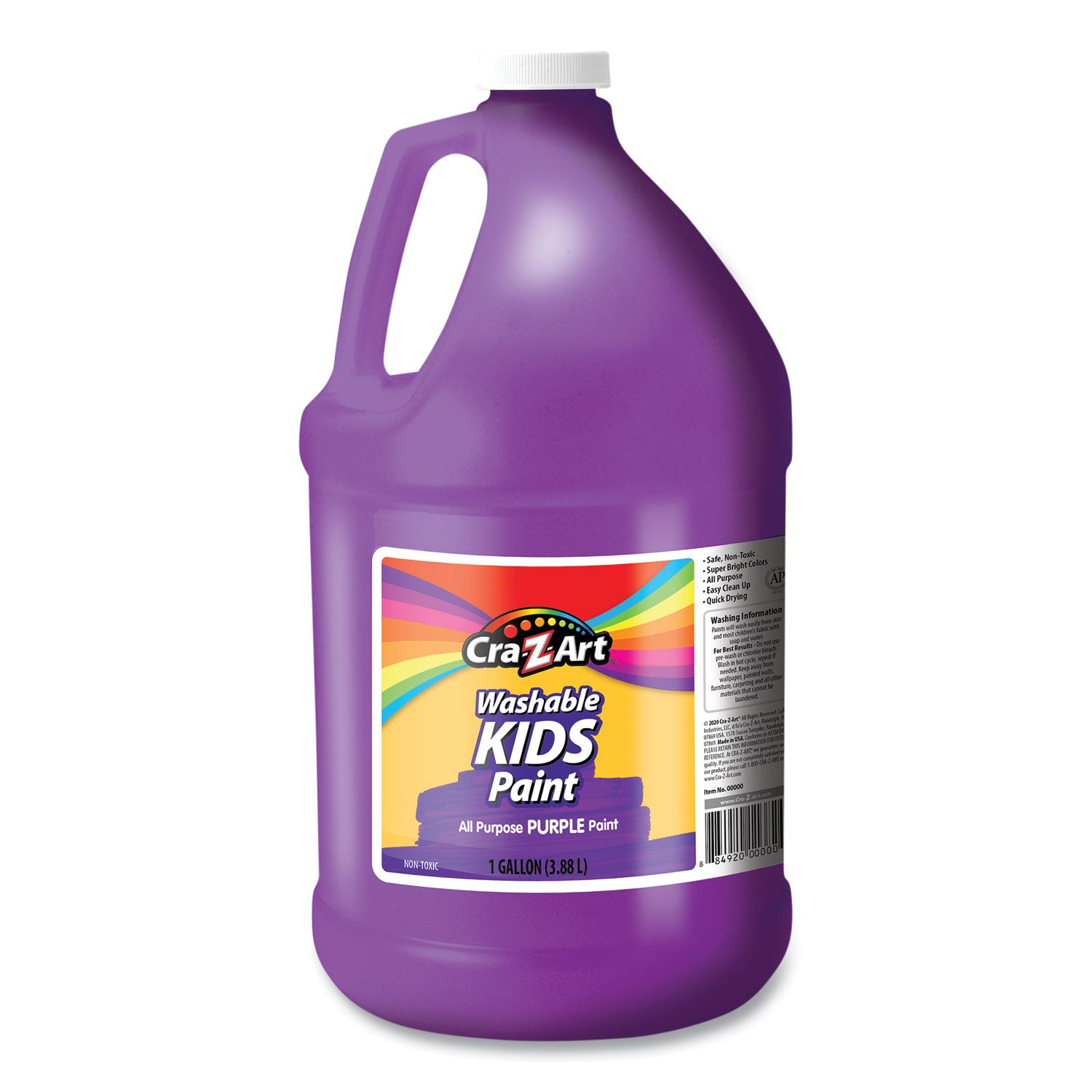 Washable Kids Paint, Purple, 1 gal Bottle - 1