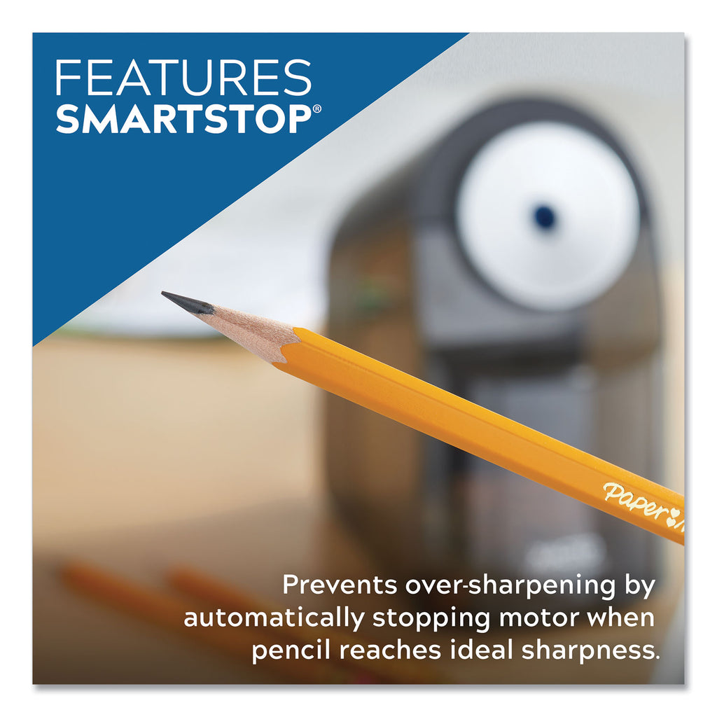 Model 1675 TeacherPro Classroom Electric Pencil Sharpener, AC-Powered, 4 x 7.5 x 8, Black/Silver/Smoke