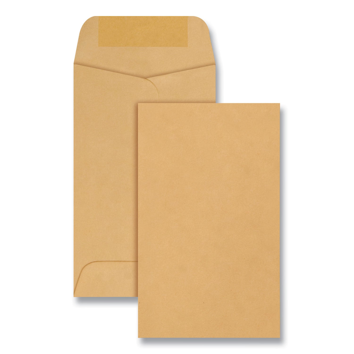 Kraft Coin and Small Parts Envelope, #3, Square Flap, Gummed Closure, 2.5 x 4.25, Brown Kraft, 500/Box - 