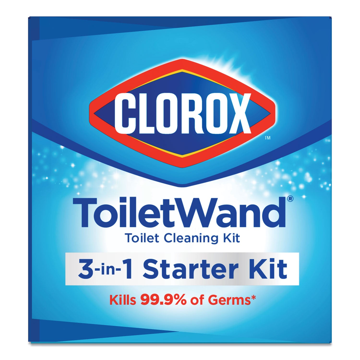 ToiletWand Disposable Toilet Cleaning System: Handle, Caddy and Refills, White, 6/Carton - 