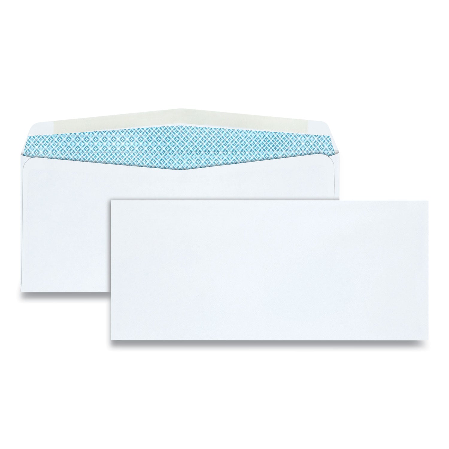 Security Tint Business Envelope, #10, Commercial Flap, Gummed Closure, 4.13 x 9.5, White, 500/Box - 