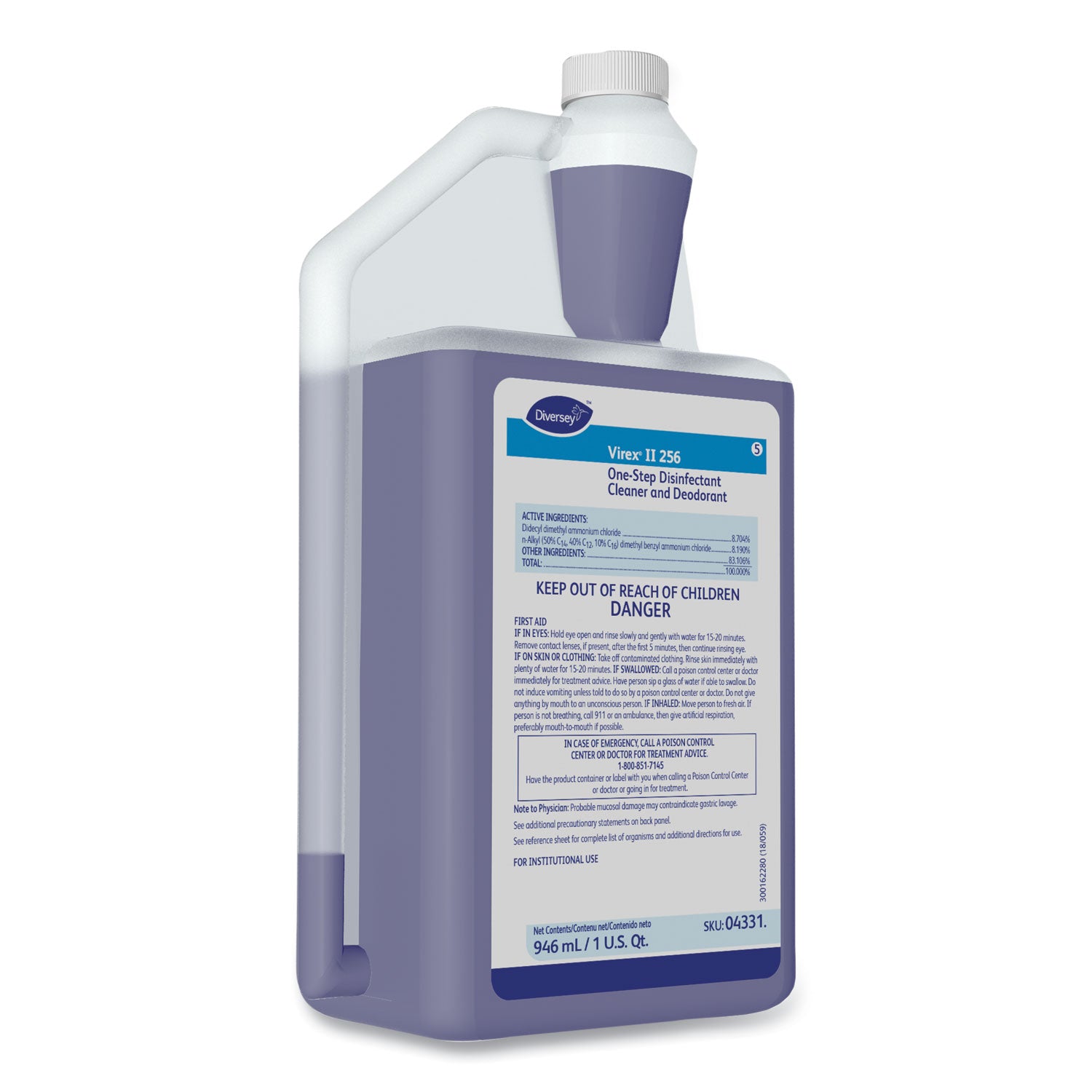 virex-ii-256-one-step-disinfectant-cleaner-deodorant-mint-32oz-bottle6-crtn_dvs04331 - 3