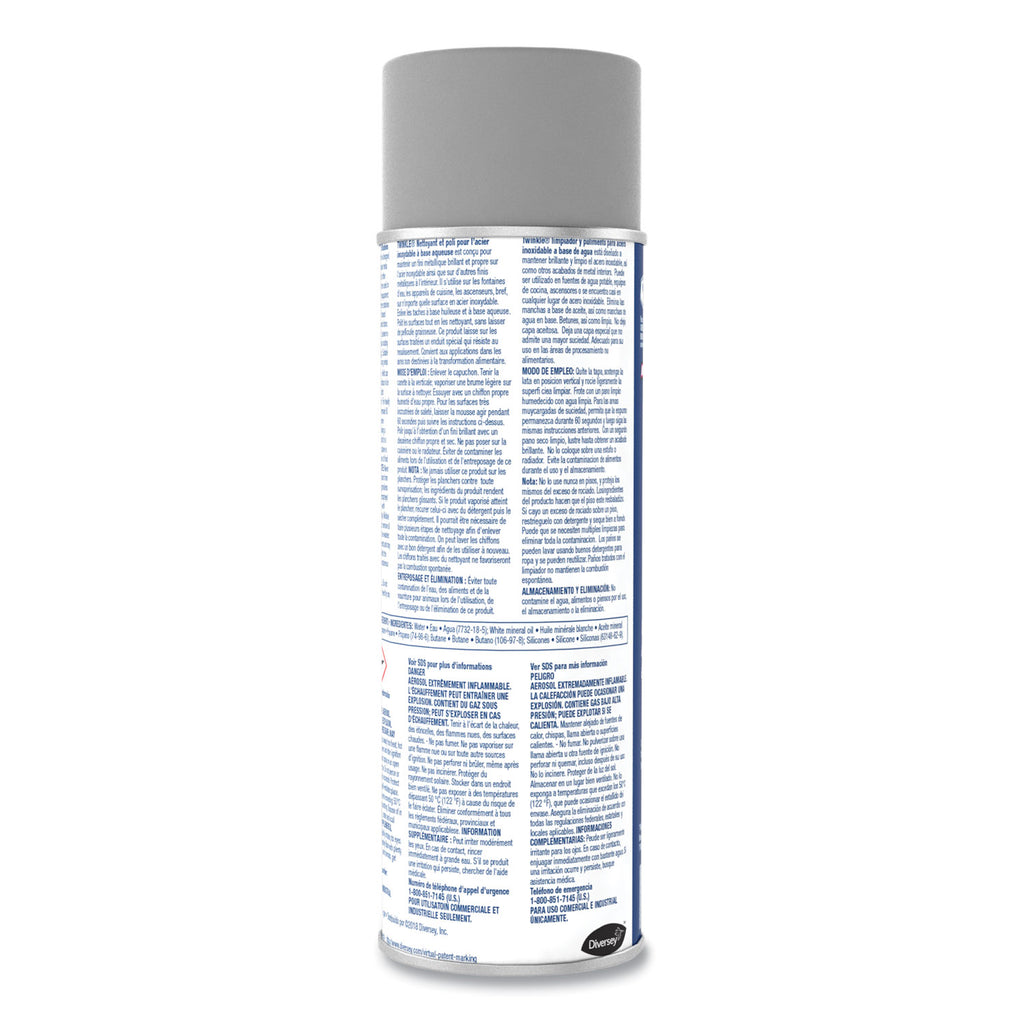 Stainless Steel Cleaner and Polish, 17 oz Aerosol Spray, 12/Carton