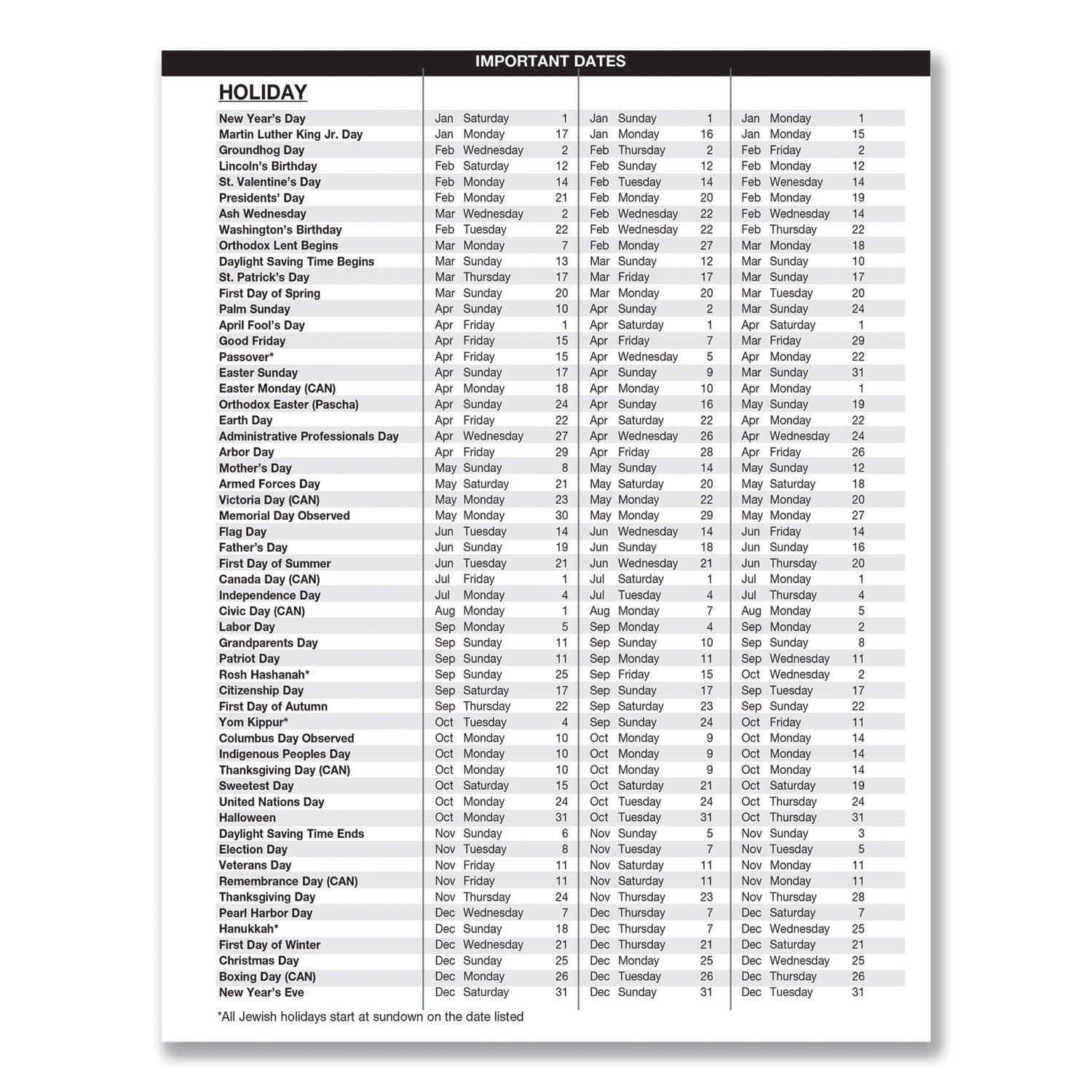 Recycled Weekly Appointment Book Ruled without Appointment Times, 8.75 x 6.88, Black Cover, 12-Month (Jan to Dec): 2024 - 