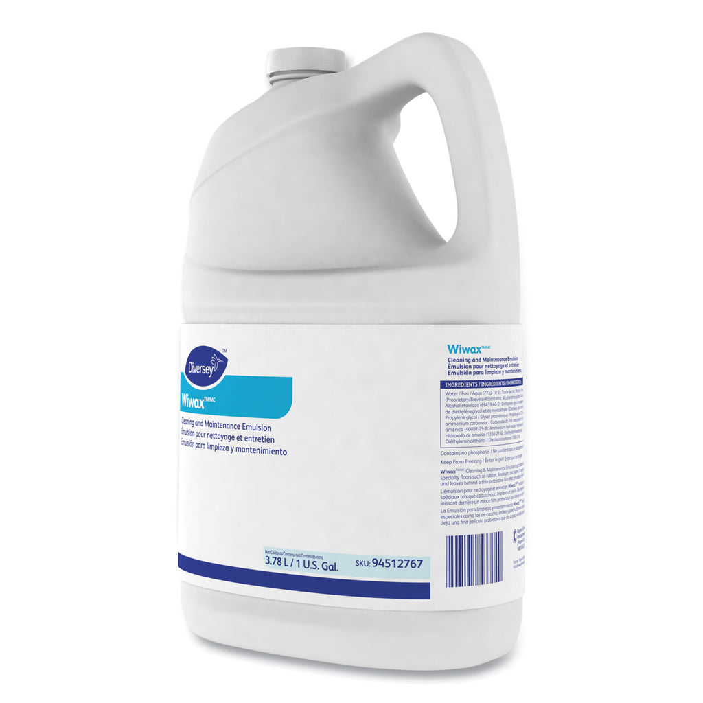 Wiwax Cleaning and Maintenance Solution, Liquid, 1 gal Bottle, 4/Carton