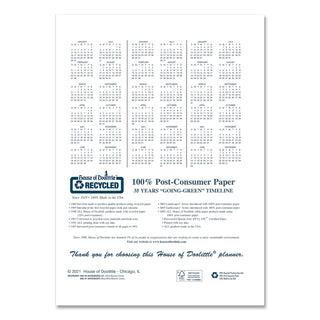 14-Month Recycled Ruled Monthly Planner, 11 x 8.5, Black Cover, 14-Month (Dec to Jan): 2023 to 2025