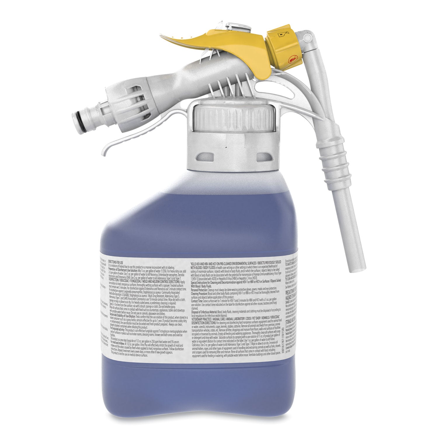 Virex Plus One-Step Disinfectant Cleaner and Deodorant, 1.5 L Closed-Loop Plastic Bottle, 2/Carton