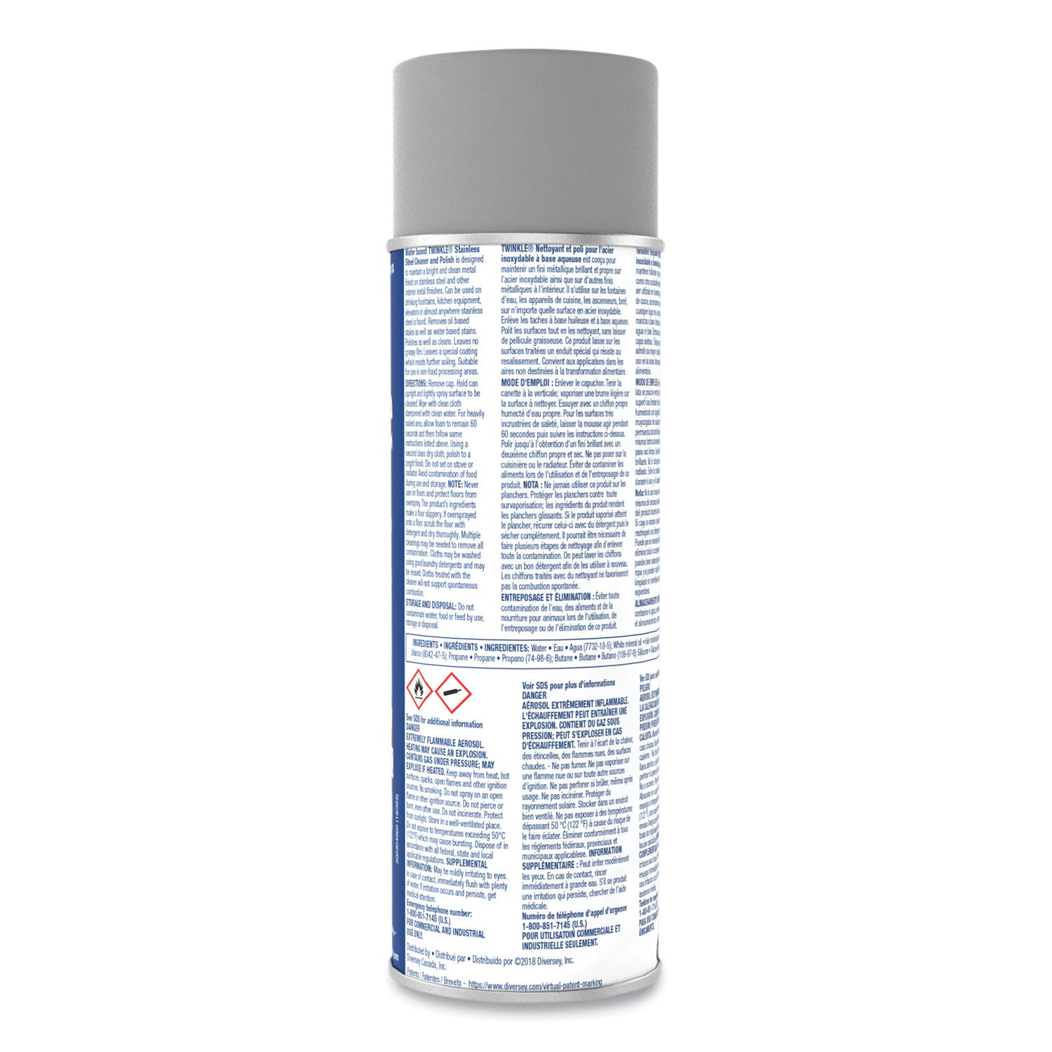 Stainless Steel Cleaner and Polish, 17 oz Aerosol Spray