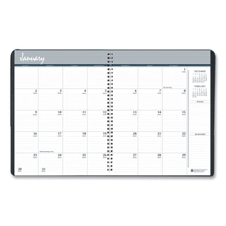 14-Month Recycled Ruled Monthly Planner, 11 x 8.5, Black Cover, 14-Month (Dec to Jan): 2023 to 2025