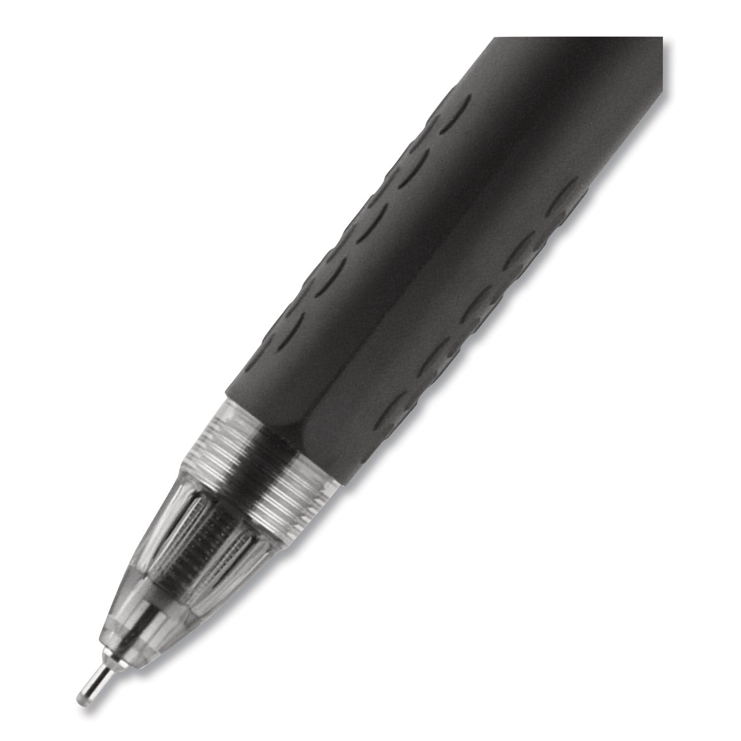 uniball 207 Needle Gel Pens - Medium Pen Point - 0.7 mm Pen Point Size - Needle Pen Point Style - Refillable - Retractable - Black Gel-based Ink - Black Plastic Barrel - Tungsten Carbide, Stainless Steel Tip - 4 / Pack