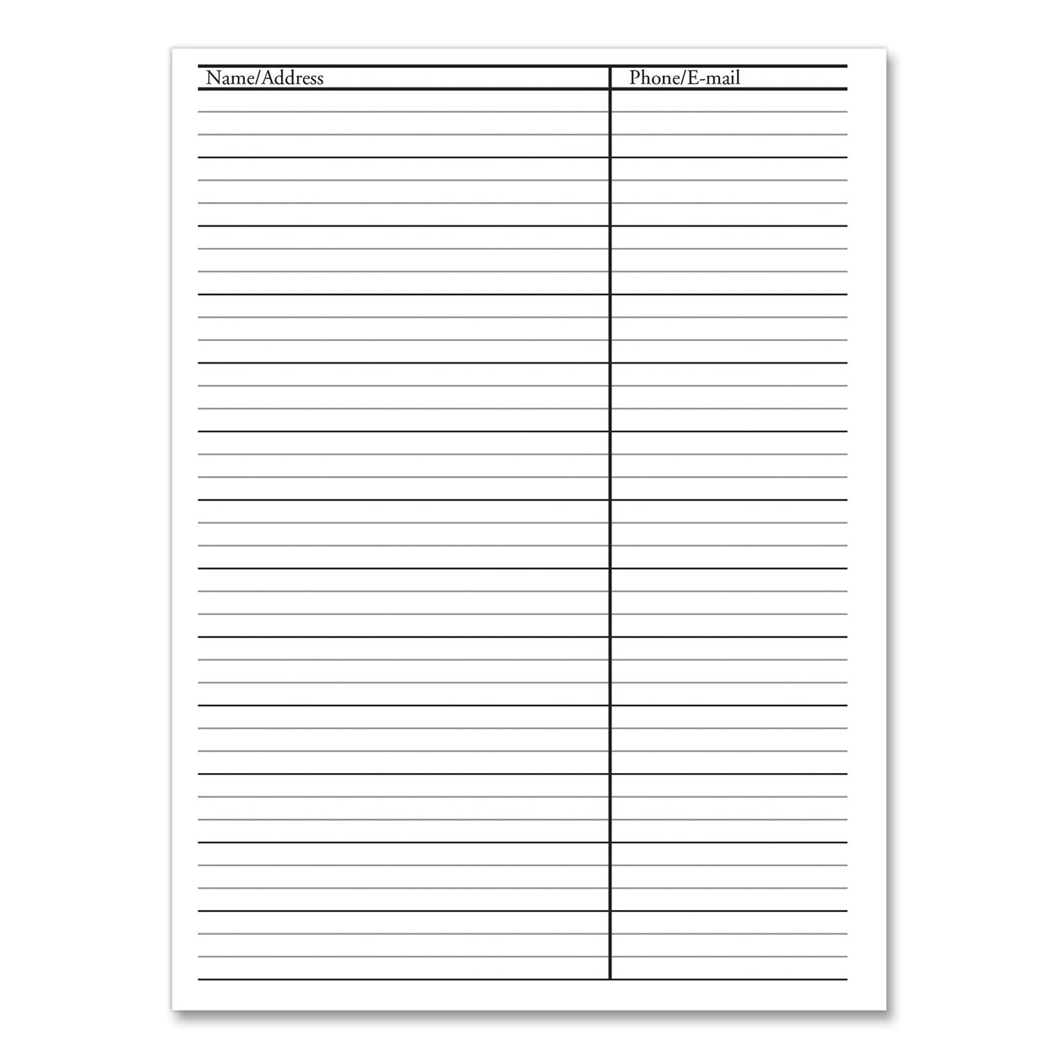 Recycled Weekly Appointment Book Ruled without Appointment Times, 8.75 x 6.88, Black Cover, 12-Month (Jan to Dec): 2024 - 