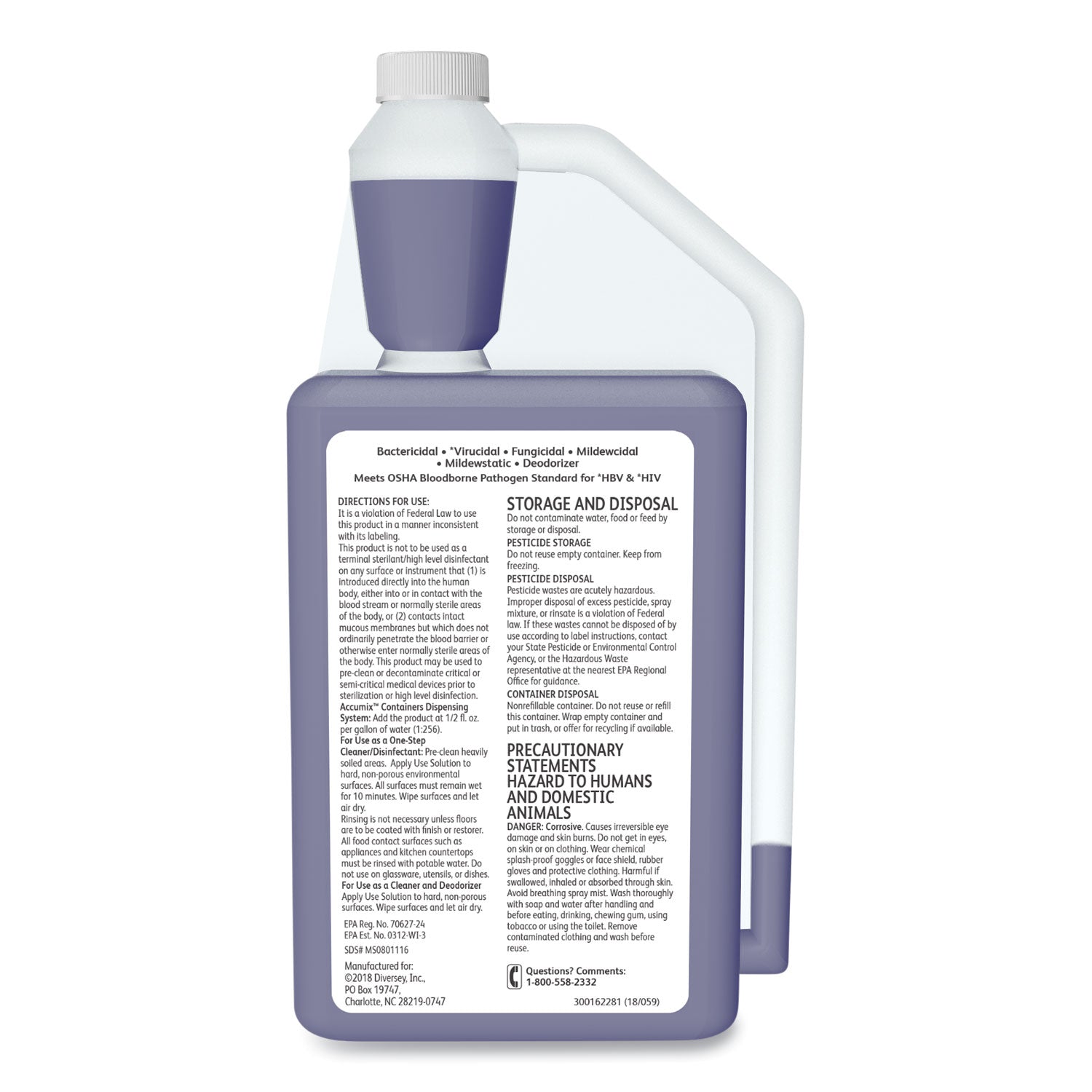 virex-ii-256-one-step-disinfectant-cleaner-deodorant-mint-32oz-bottle6-crtn_dvs04331 - 2
