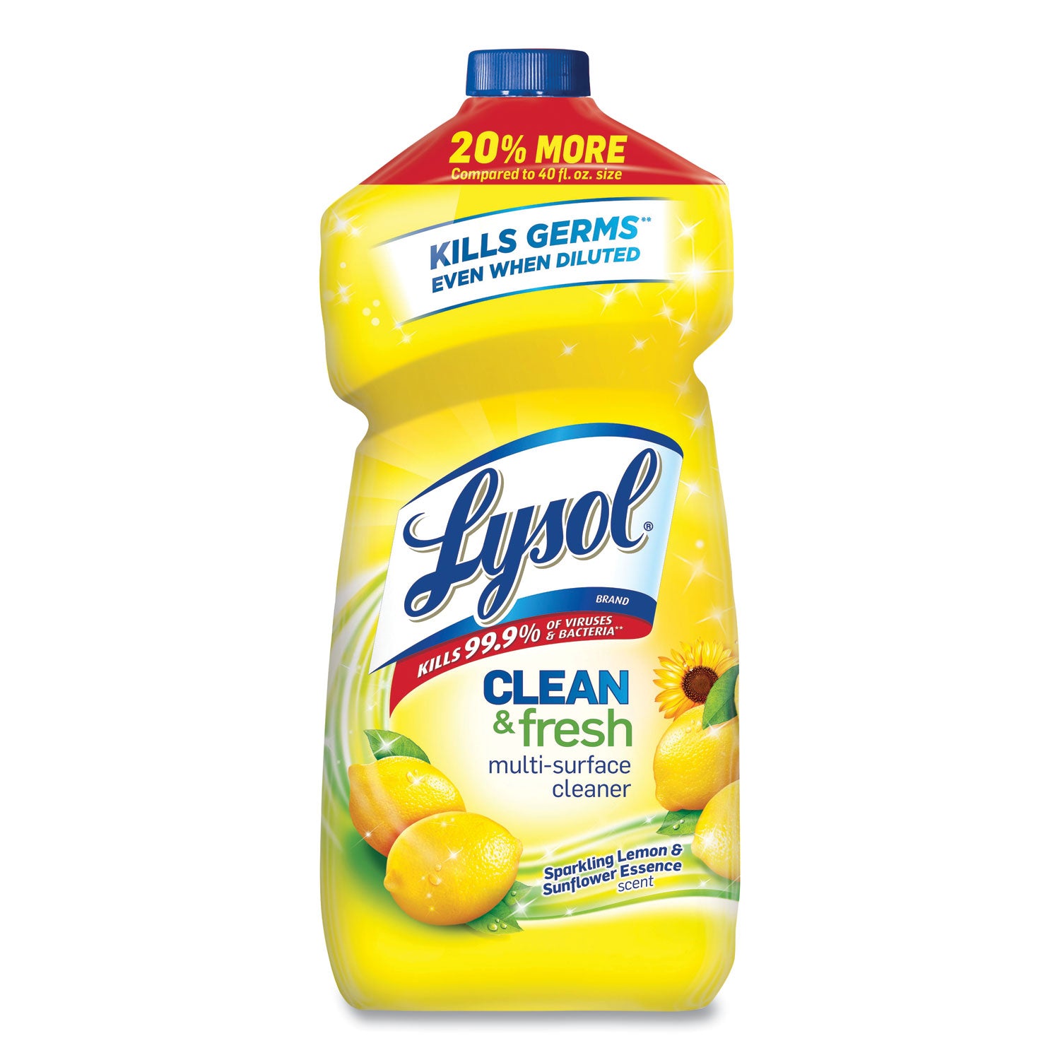 clean-and-fresh-multi-surface-cleaner-sparkling-lemon-and-sunflower-essence-48-oz-bottle-9-carton_rac89962ct - 1