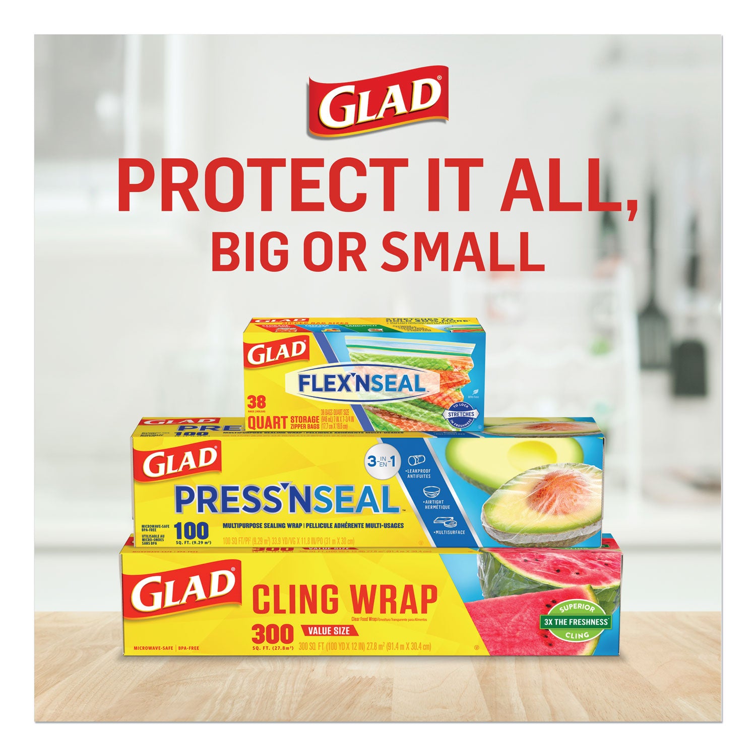 ClingWrap Plastic Wrap, 200 Square Foot Roll, Clear, 12 Rolls/Carton - 