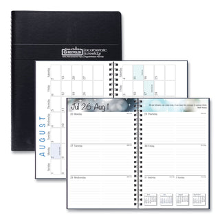 Recycled Academic Weekly/Monthly Appointment Planner, 8 x 5, Black Cover, 13-Month (Aug to Aug): 2023 to 2024