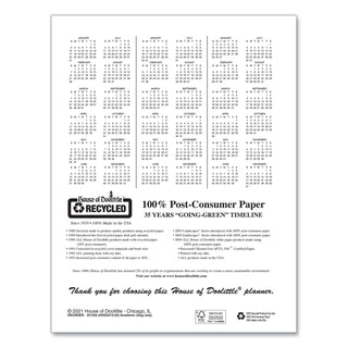 Recycled Professional Weekly Planner, 15-Minute Appts, 11 x 8.5, Black Wirebound Soft Cover, 12-Month (Aug-July): 2023-2024 - 
