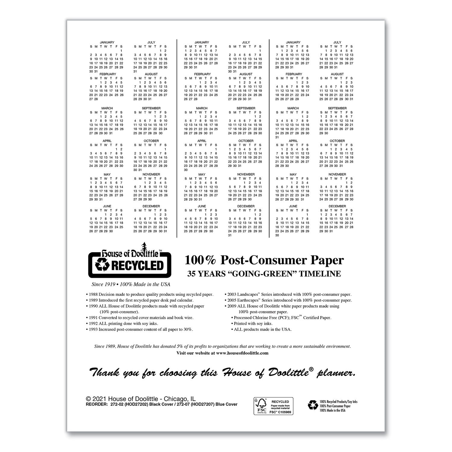 Recycled Professional Weekly Planner, 15-Minute Appts, 11 x 8.5, Black Wirebound Soft Cover, 24-Month (Jan-Dec): 2024-2025 - 