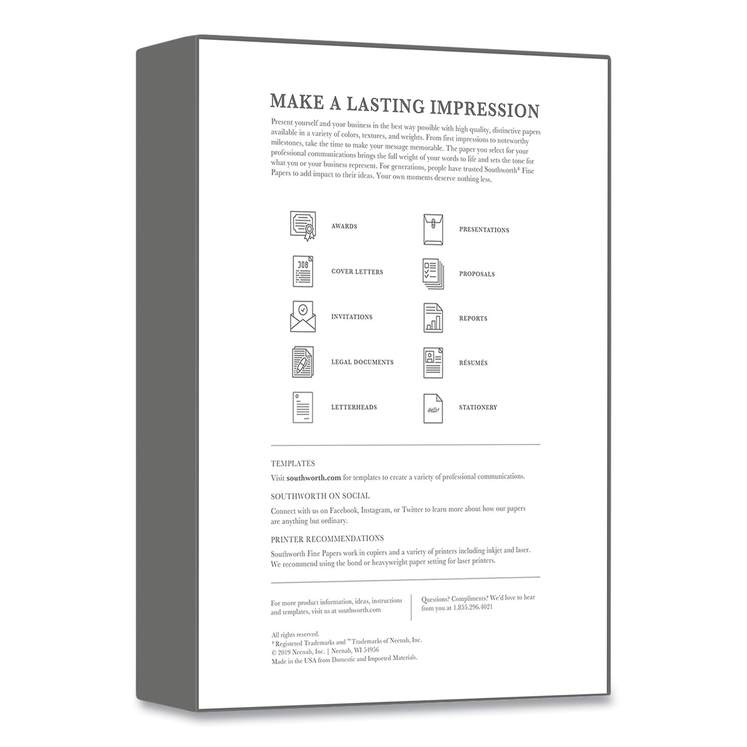 Parchment Specialty Paper, 24 lb Bond Weight, 8.5 x 11, Ivory, 500/Ream