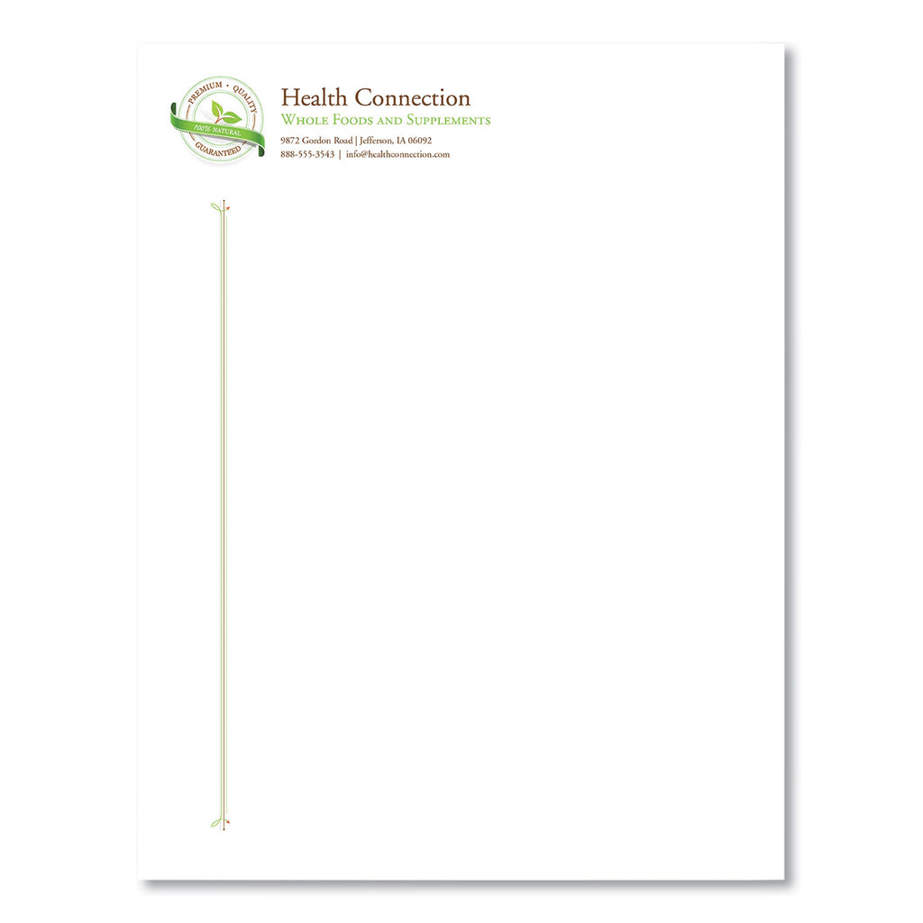 25% Cotton Business Paper, 95 Bright, 20 lb Bond Weight, 8.5 x 11, White, 500 Sheets/Ream