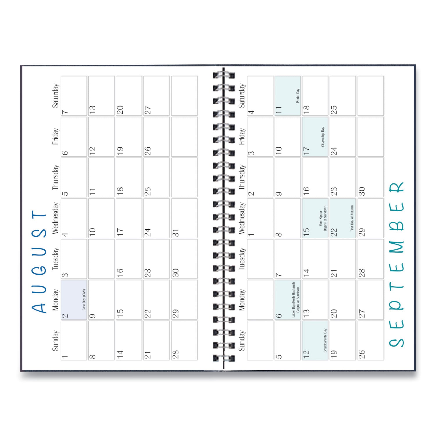 Recycled Academic Weekly/Monthly Appointment Planner, 8 x 5, Black Cover, 13-Month (Aug to Aug): 2023 to 2024