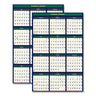 Four Season Erasable Business/Academic Recycled Wall Calendar, 24 x 37, 12-Month(July-June):2023-2024, 12-Month(Jan-Dec):2024