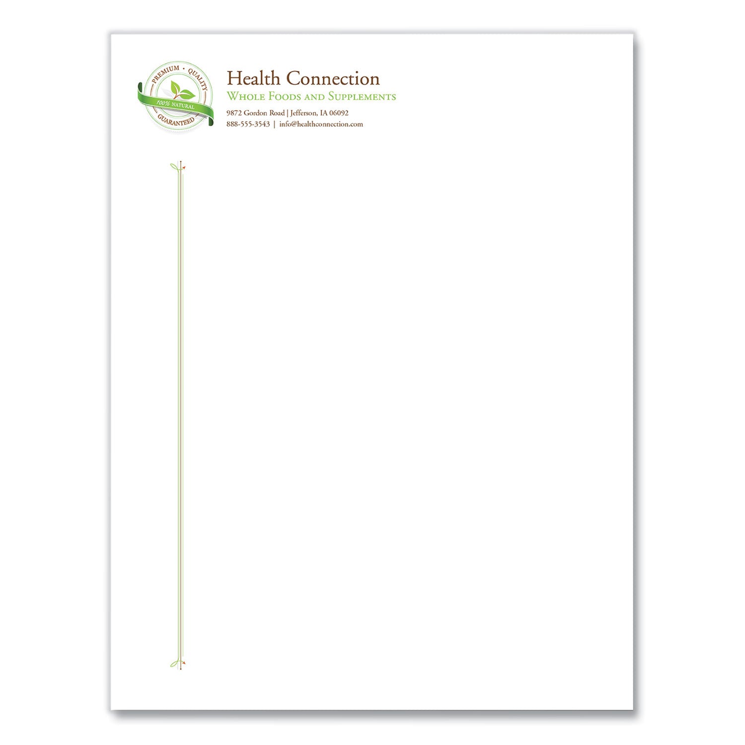 25% Cotton Business Paper, Red Margin Rule, 95 Bright, 20 lb Bond Weight, 8.5 x 11, White, 500 Sheets/Ream