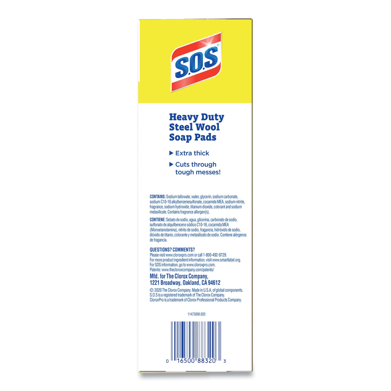 Steel Wool Soap Pads, 2.4 x 3, Steel, 15 Pads/Box, 12 Boxes/Carton - 