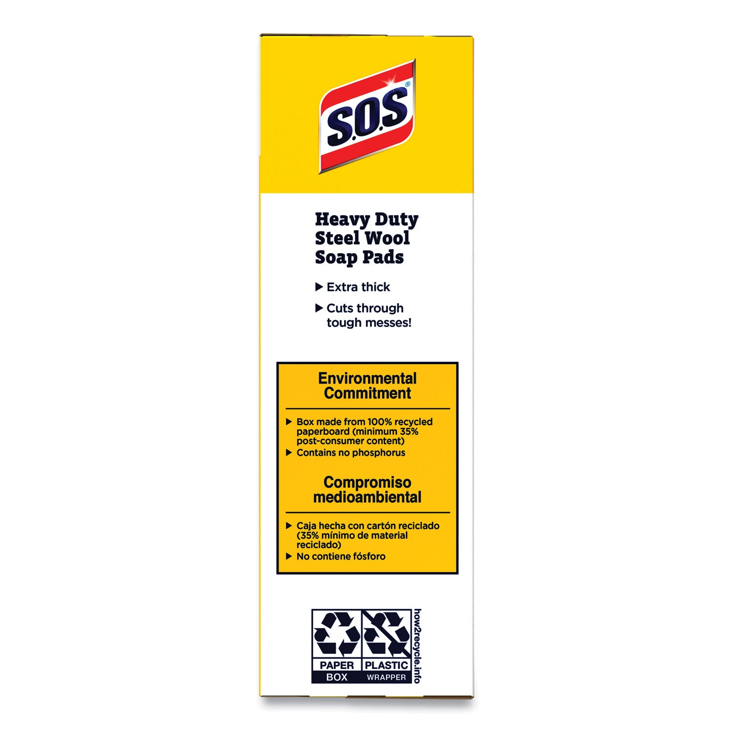 Steel Wool Soap Pads, 2.4 x 3, Steel, 15 Pads/Box, 12 Boxes/Carton - 