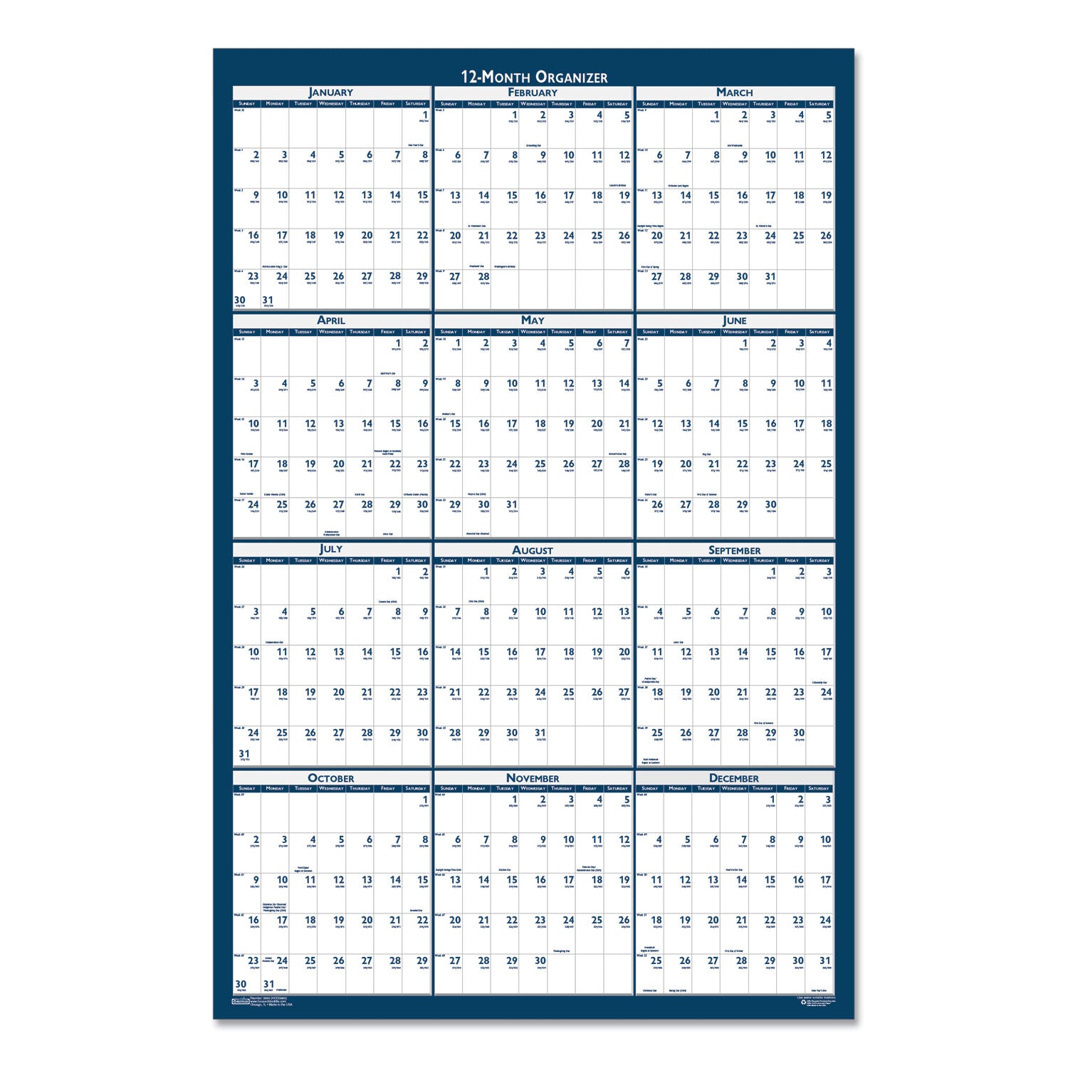 recycled-poster-style-reversible-erasable-yearly-wall-calendar-24-x-37-white-blue-gray-sheets-12-month-jan-to-dec-2024_hod396 - 2