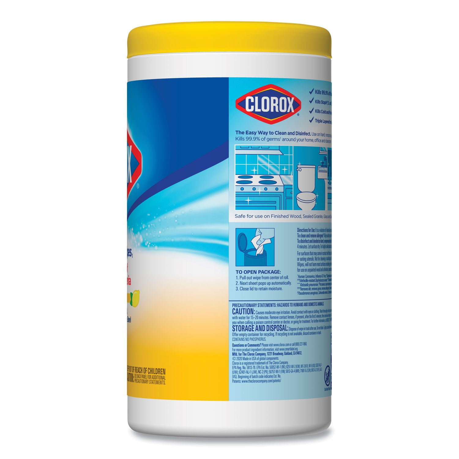 disinfecting-wipes-1-ply-7-x-775-crisp-lemon-white-75-canister-6-canisters-carton_clo01628 - 6
