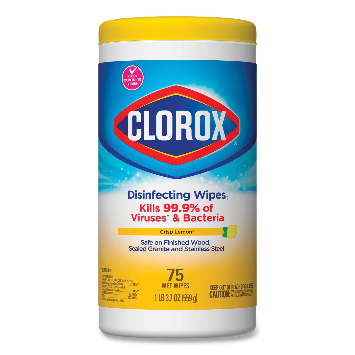 disinfecting-wipes-1-ply-7-x-775-crisp-lemon-white-75-canister-6-canisters-carton_clo01628 - 2