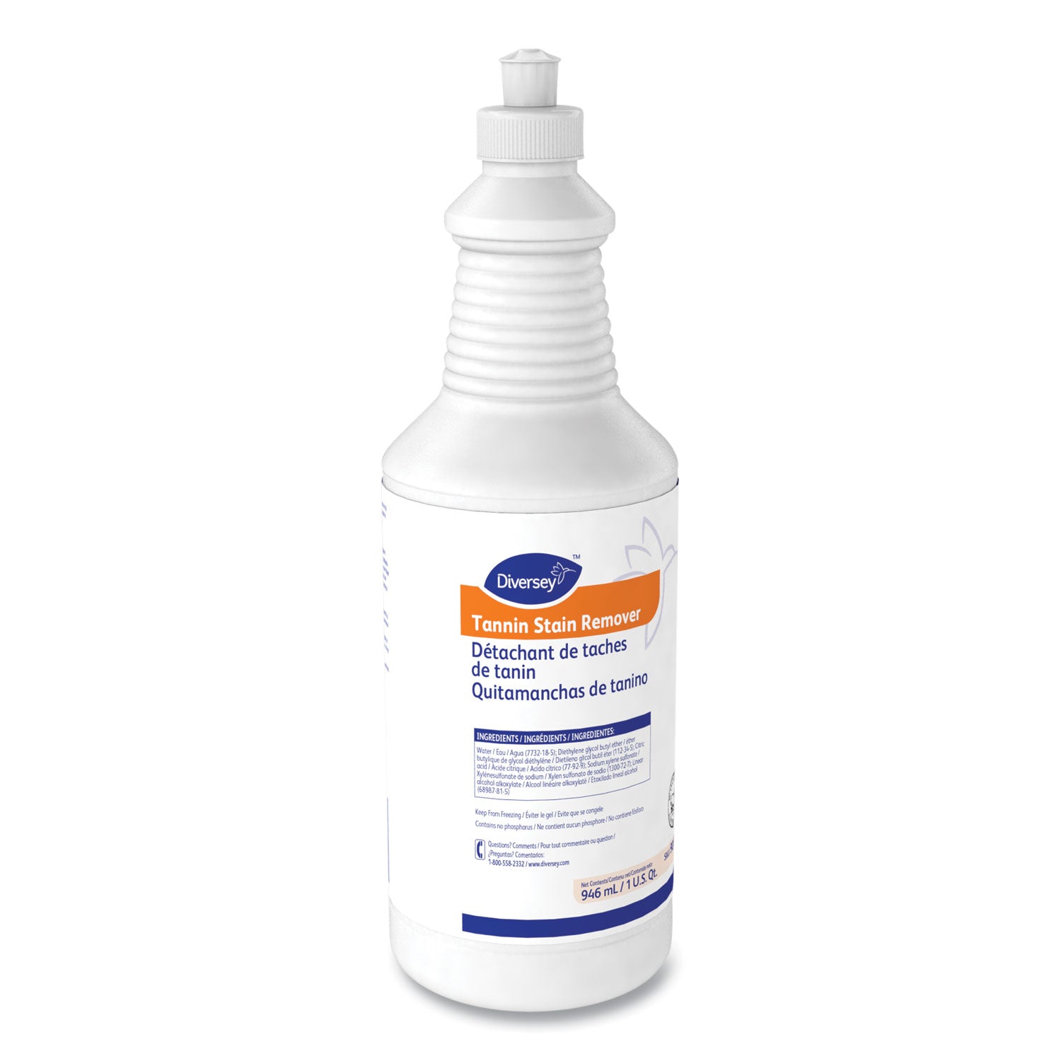 Tannin Stain Remover, 32 oz Bottle, Fruity, 6/CT