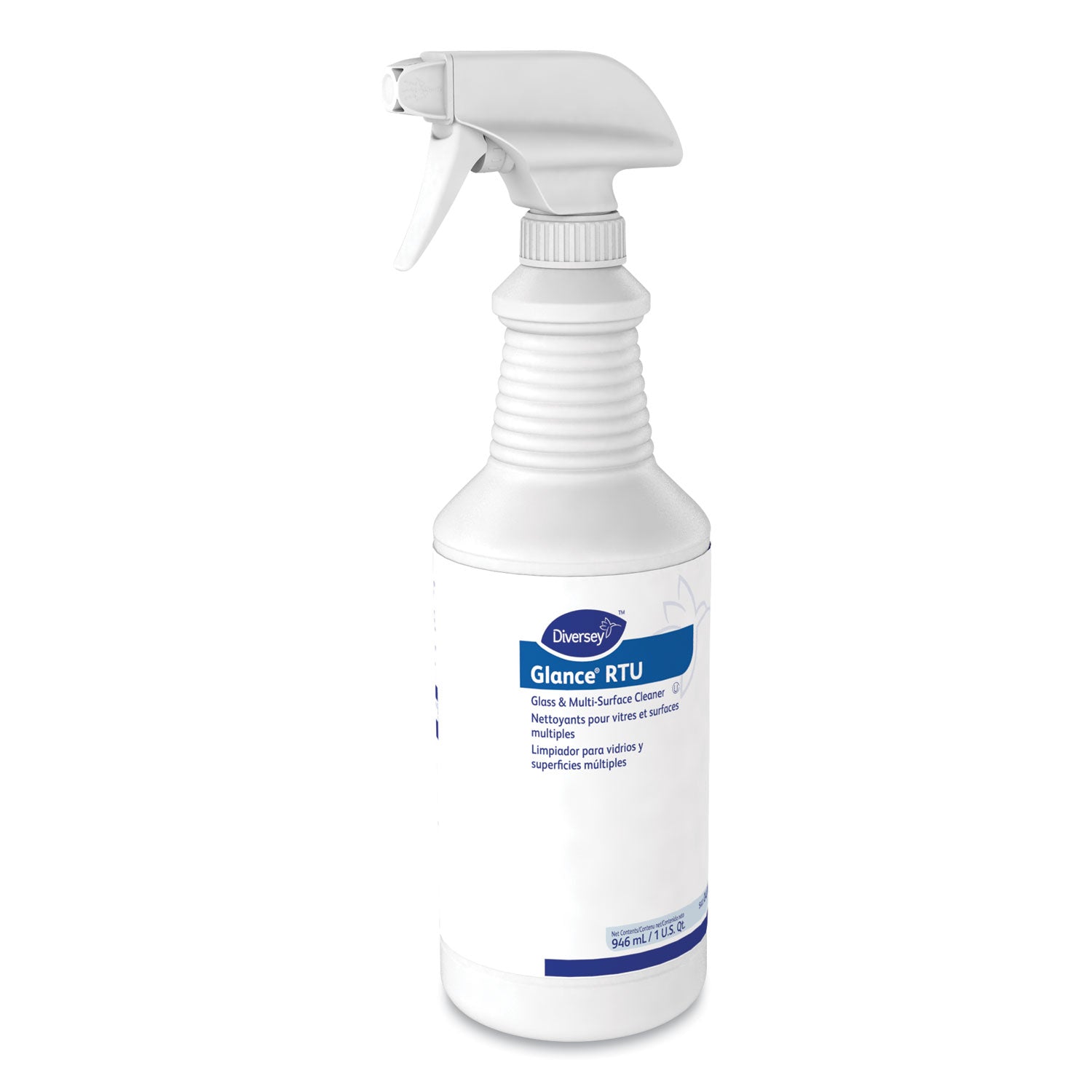 Glance Glass and Multi-Surface Cleaner, Original, 32 oz Spray Bottle, 12/Carton - 