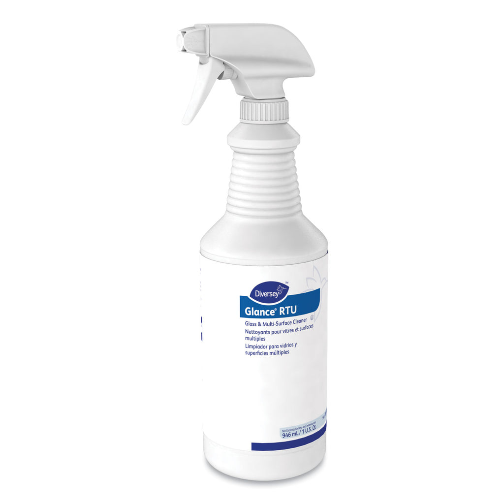 Glance Glass and Multi-Surface Cleaner, Original, 32 oz Spray Bottle, 12/Carton
