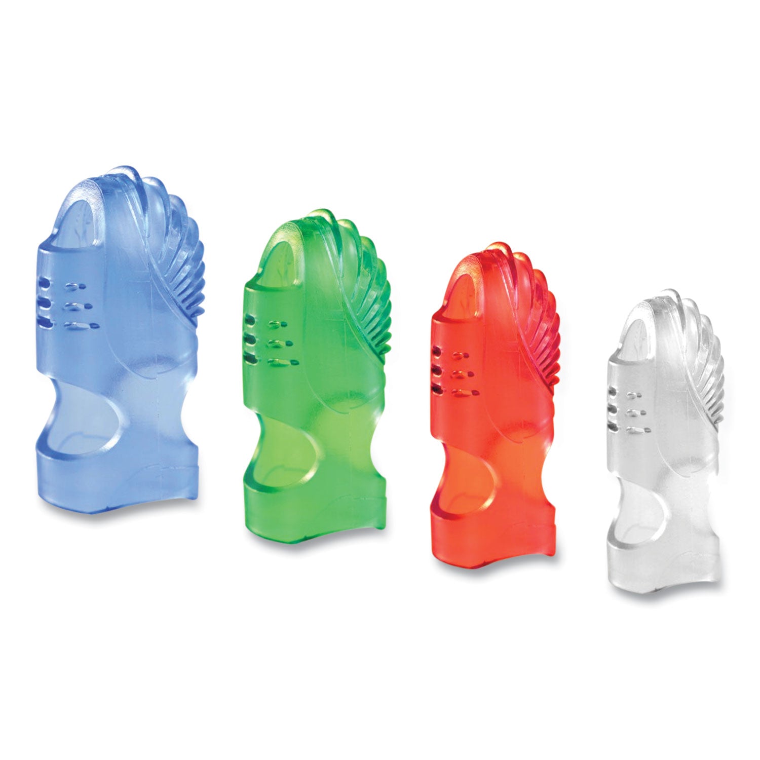 Tippi Micro-Gel Fingertip Grips, Size 7, Medium, Assorted, 10/Pack - 