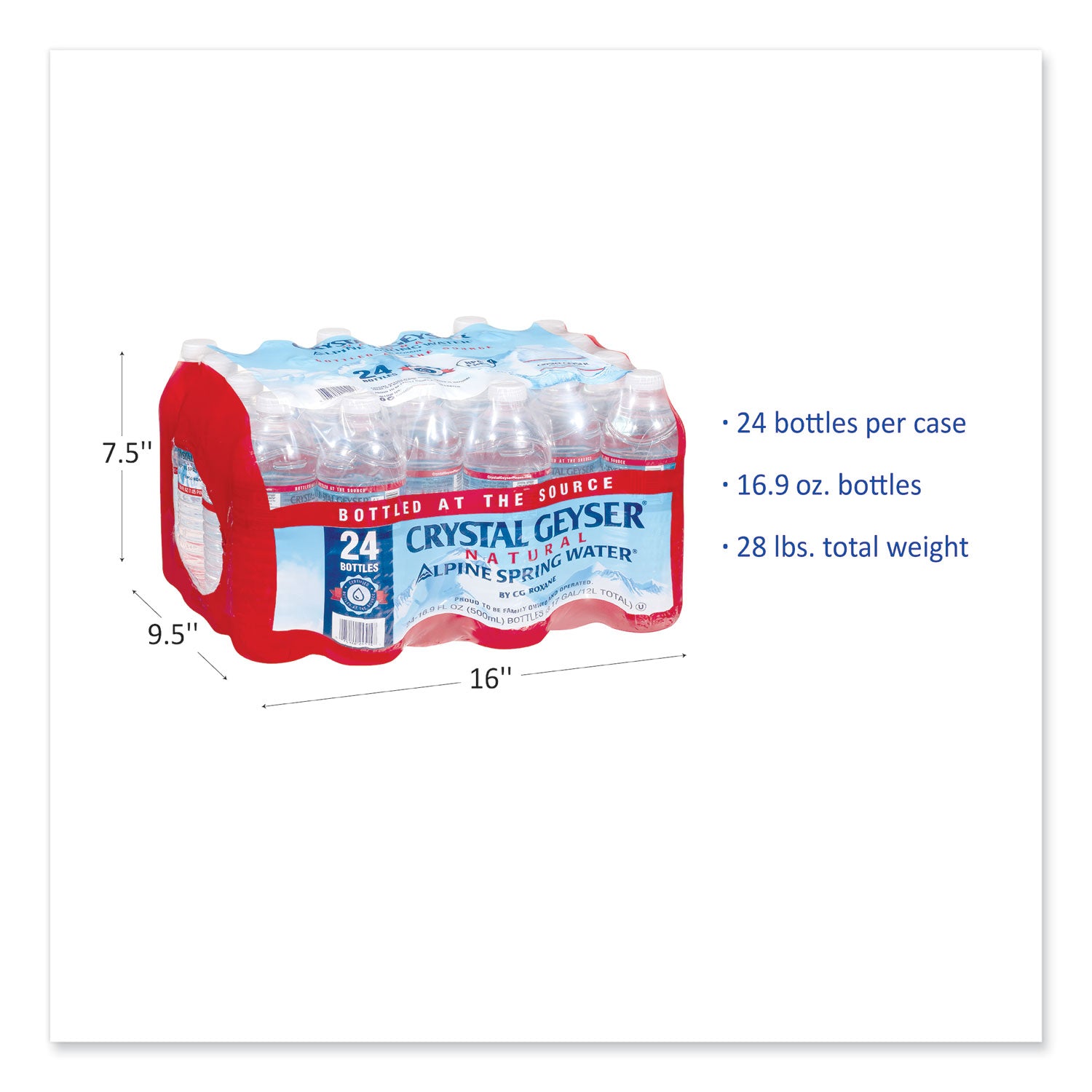 Alpine Spring Water, 16.9 oz Bottle, 24/Carton, 84 Cartons/Pallet - 8