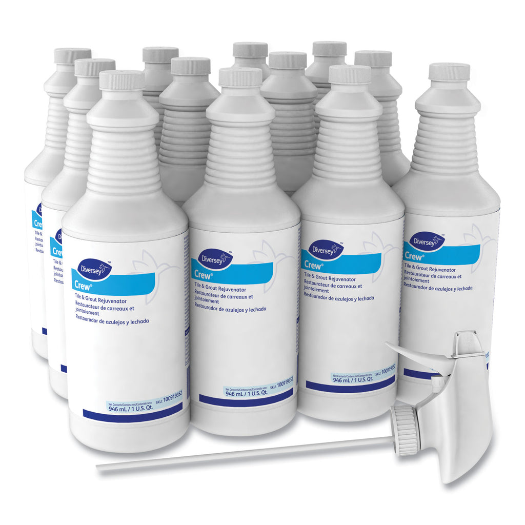 Crew Tile and Grout Rejuvenator, 32 oz Spray Bottle, 12/Carton