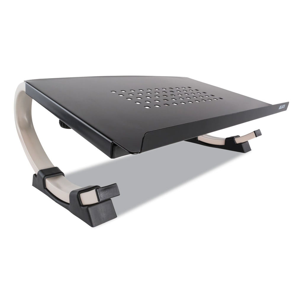 Redmond Adjustable Curve Notebook Stand, 15" x 11.5" x 6", Black/Silver, Supports 40 lbs - 
