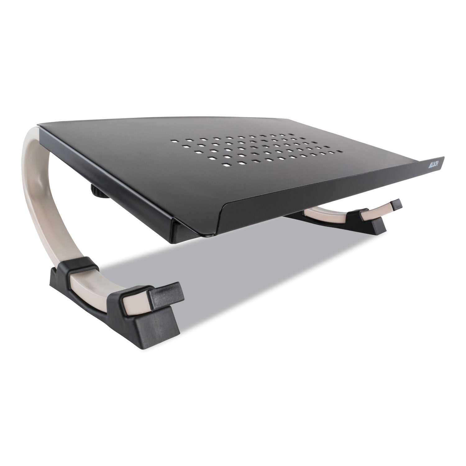 Redmond Adjustable Curve Notebook Stand, 15" x 11.5" x 6", Black/Silver, Supports 40 lbs - 
