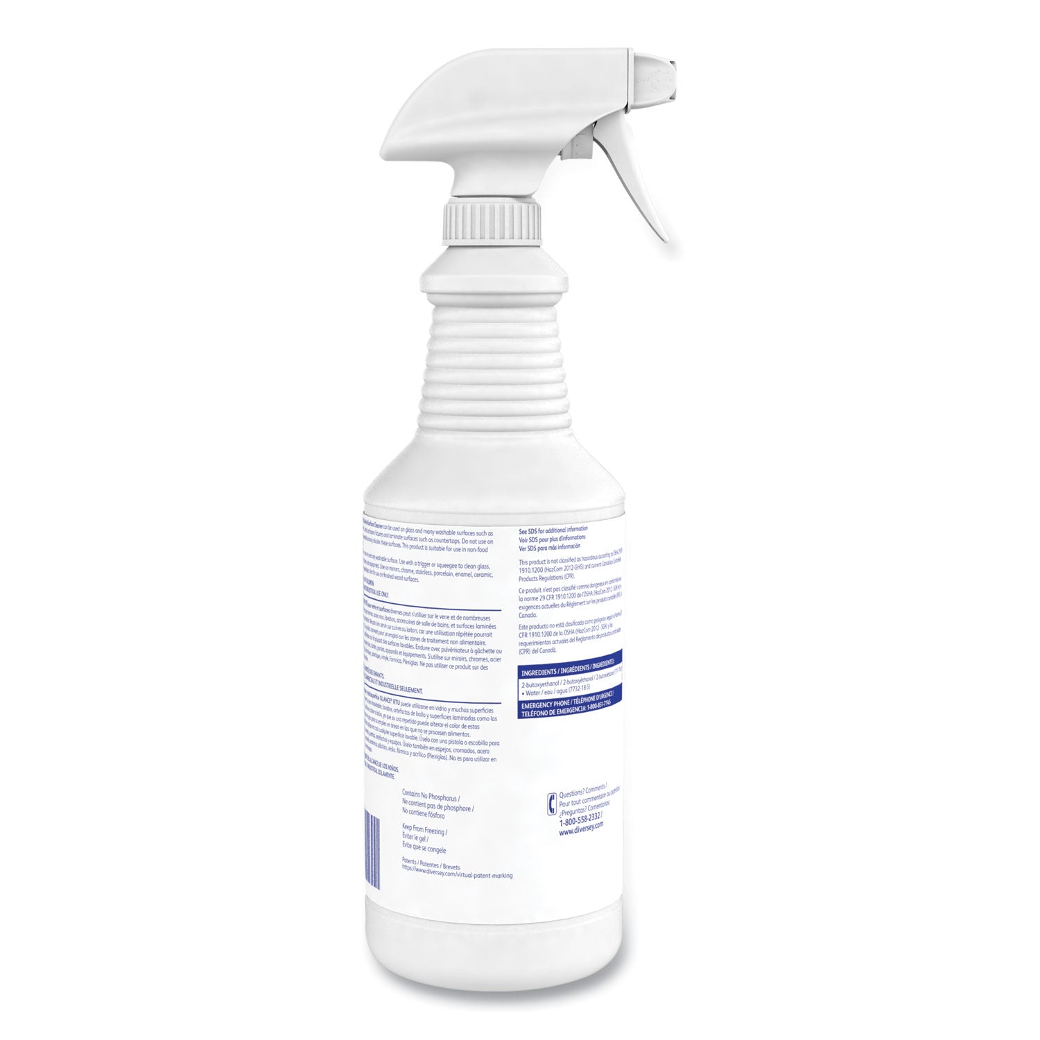 Glance Glass and Multi-Surface Cleaner, Original, 32 oz Spray Bottle, 12/Carton