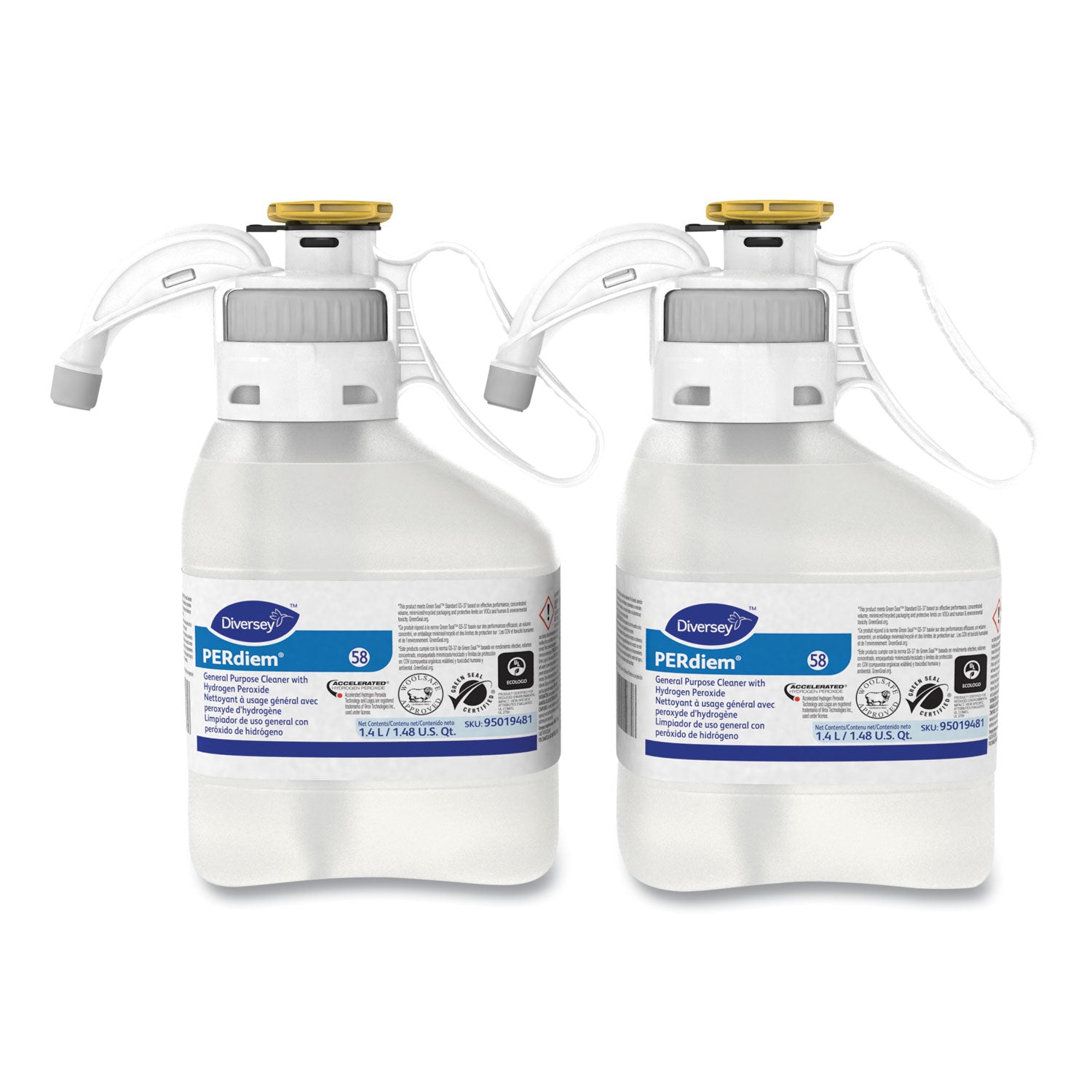 PERdiem Concentrated General Cleaner with Hydrogen Peroxide, 47.34 oz, Bottle, 2/Carton