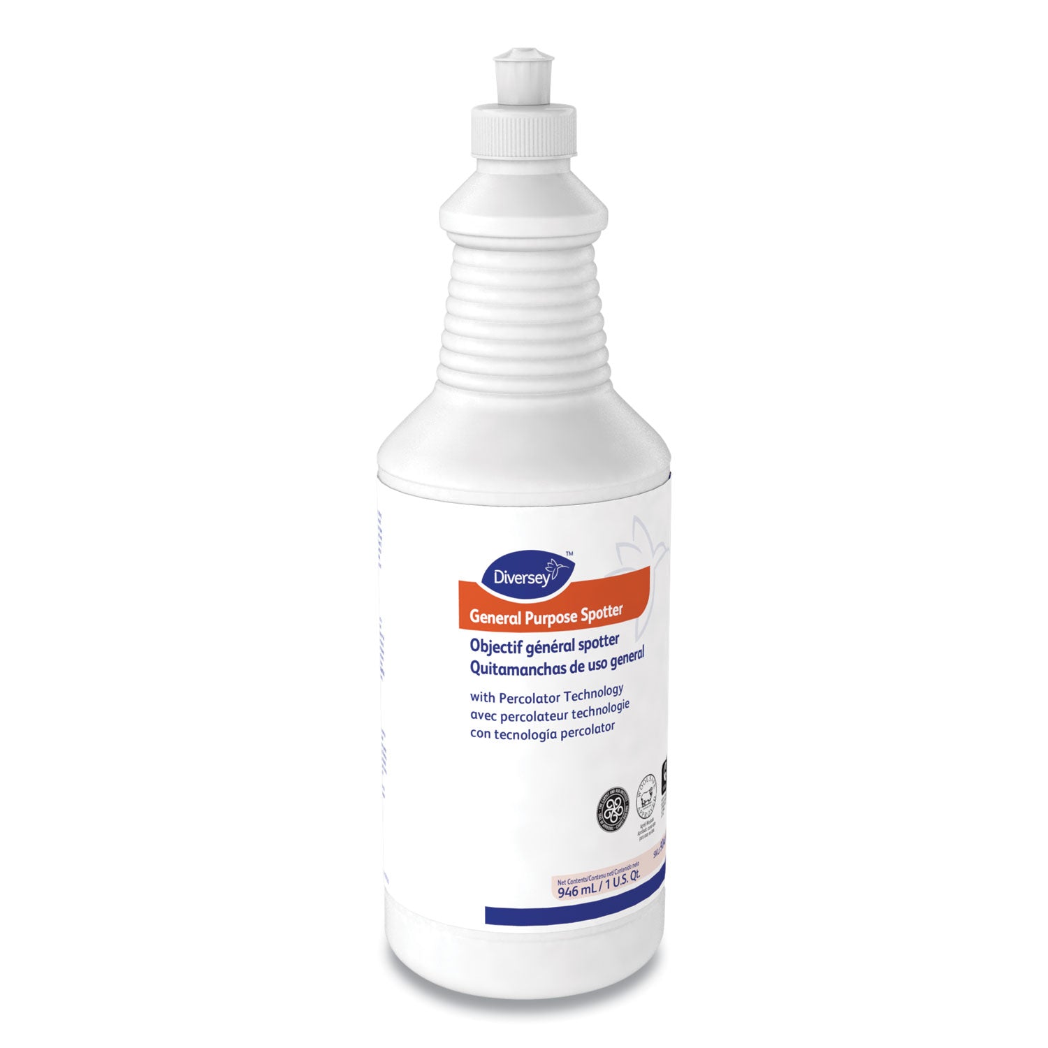 General Purpose Spotter, Floral Scent, Liquid, 1 qt Squeeze Bottle, 6/Carton